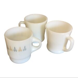 3 Vintage Fire King/ Anchor Hocking Coffee Mugs/Cups